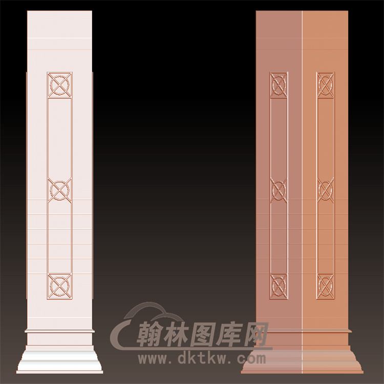 欧式罗马柱立体圆雕图(LMZ-047)展示