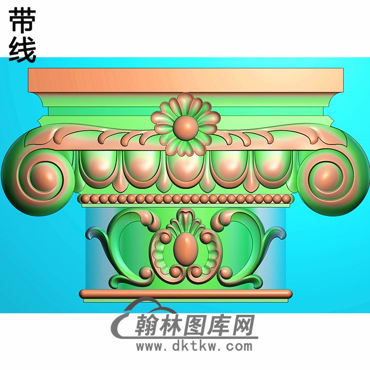 欧式罗马柱头精雕图（LZT-047)展示