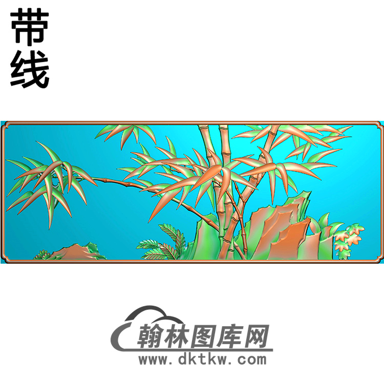 竹子碑板精雕图（MBBB-1611）展示