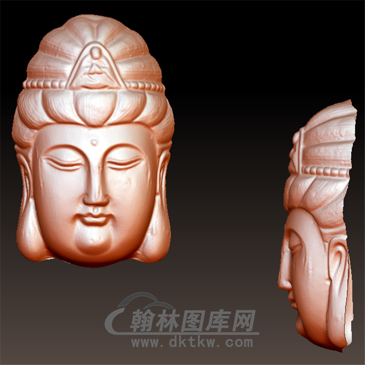 面部观音立体圆雕图(YGY-002)展示