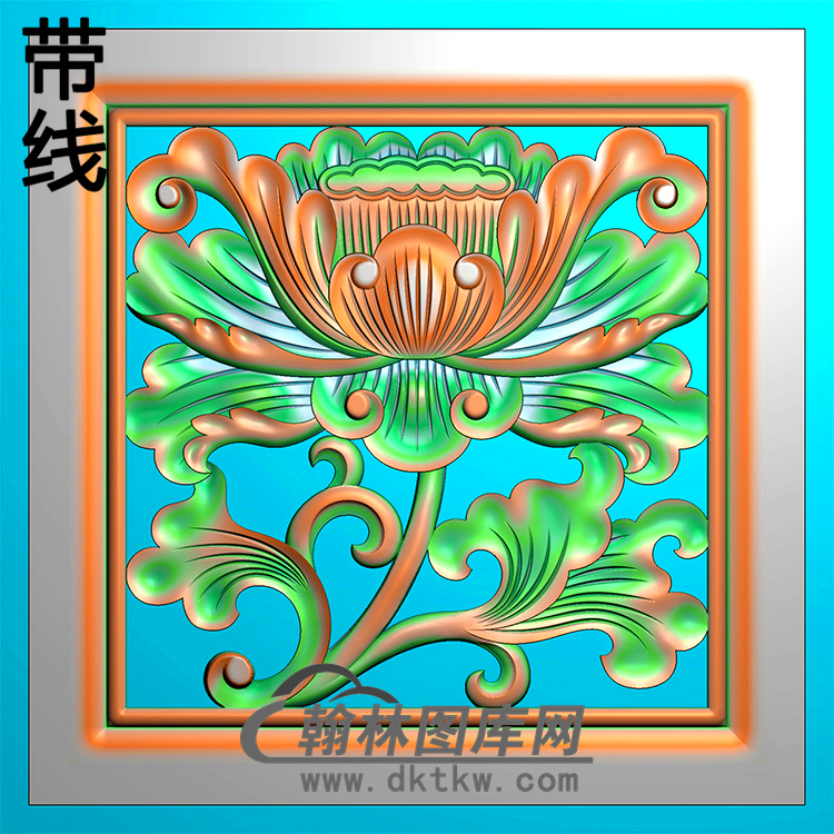 牡丹碑板精雕图（MBBB-1724）展示