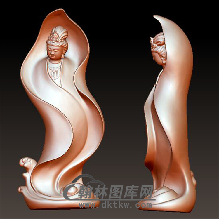 自然观音立体圆雕图(YGY-038)展示