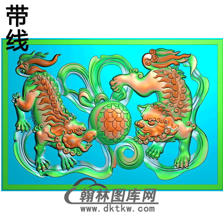 狮子碑板精雕图（MBBB-1749）展示
