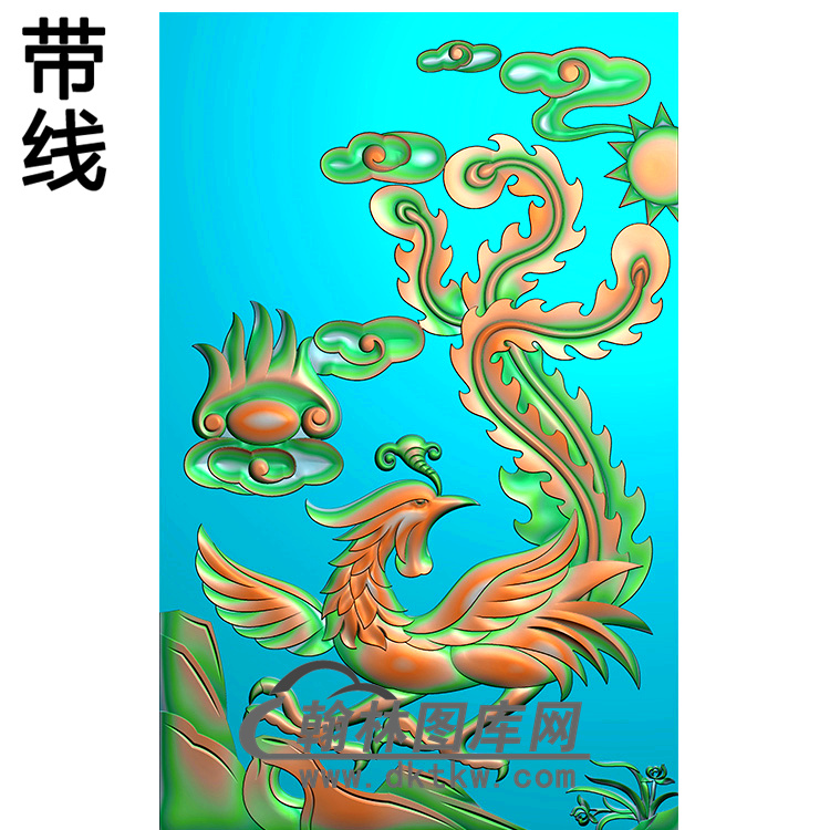 凤碑板精雕图（MBBB-1750）展示