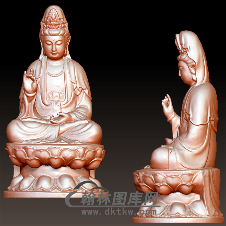 坐莲观音立体圆雕图(YGY-102)展示