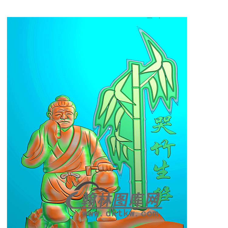 人物无线碑板精雕图（MBBB-1781）展示