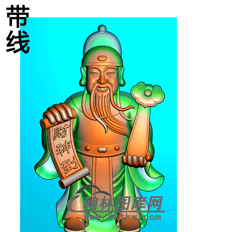 财神碑板精雕图（MBBB-1782）展示