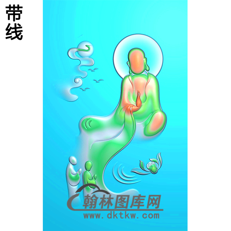 多佛悟道佛像精雕图（DXF-104)展示