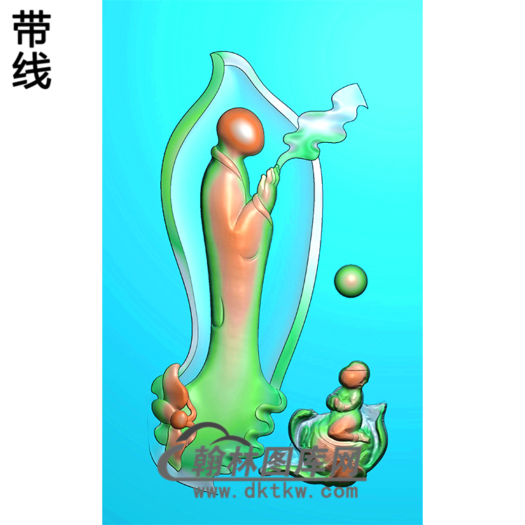 悟道佛像精雕图（DXF-129)展示