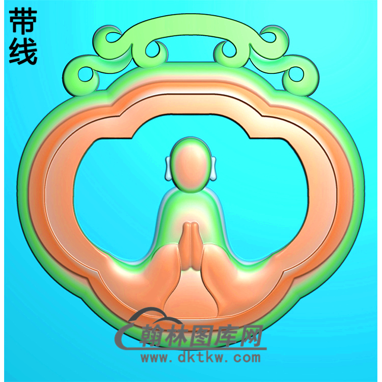 悟道佛像精雕图（DXF-130)展示