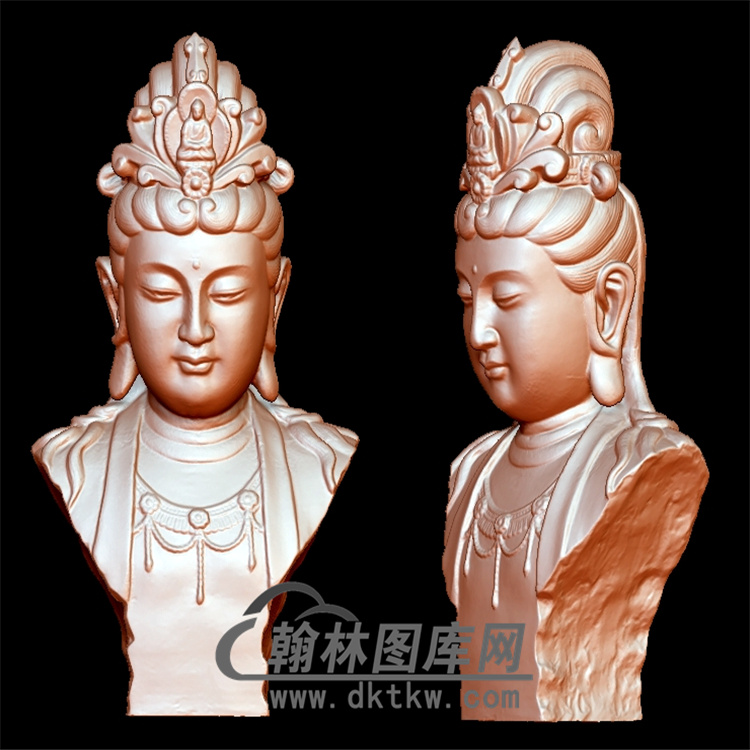 半身观音立体圆雕图(YGY-118)展示