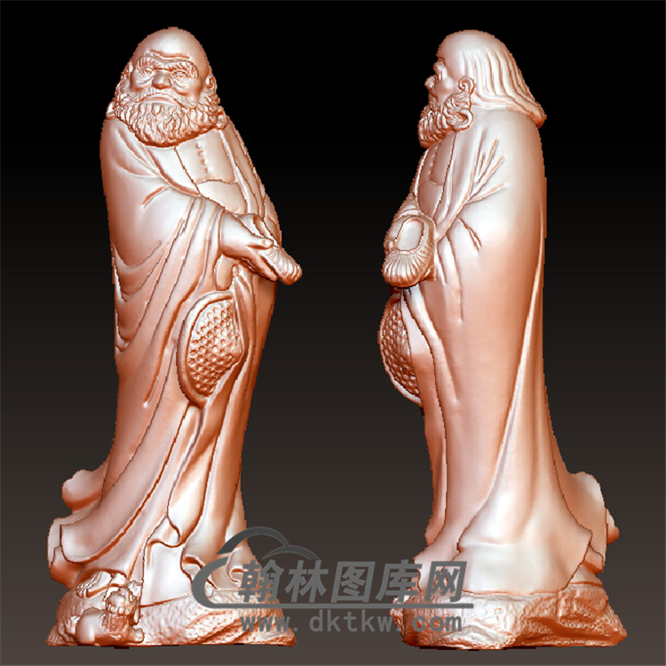 拿鞋达摩立体圆雕图(YDM-019)展示