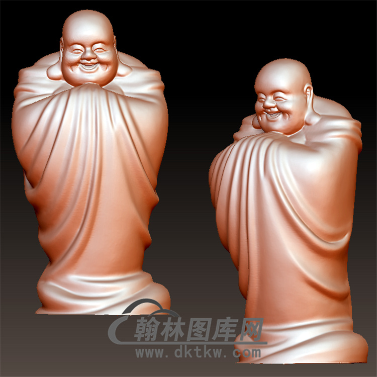 拱手站弥勒立体圆雕图(YML-058)展示