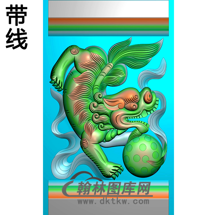 狮子碑板精雕图（MBBB-1954）展示