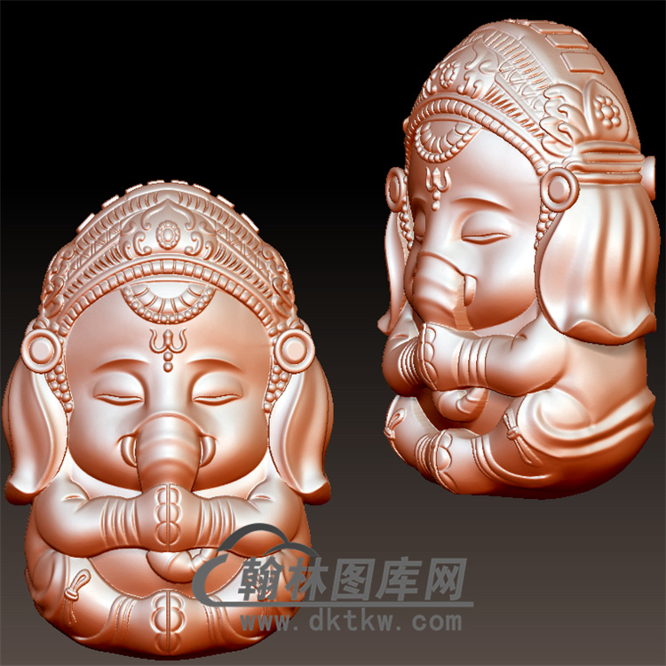 象神立体圆雕图(YQT-017)展示