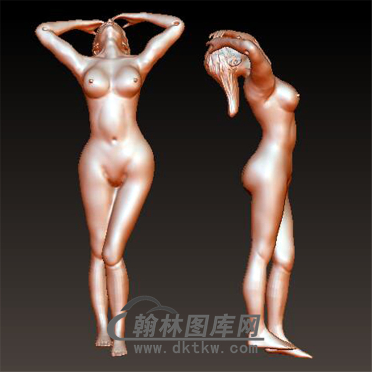 美女弹弓立体圆雕图(YDG-022)展示