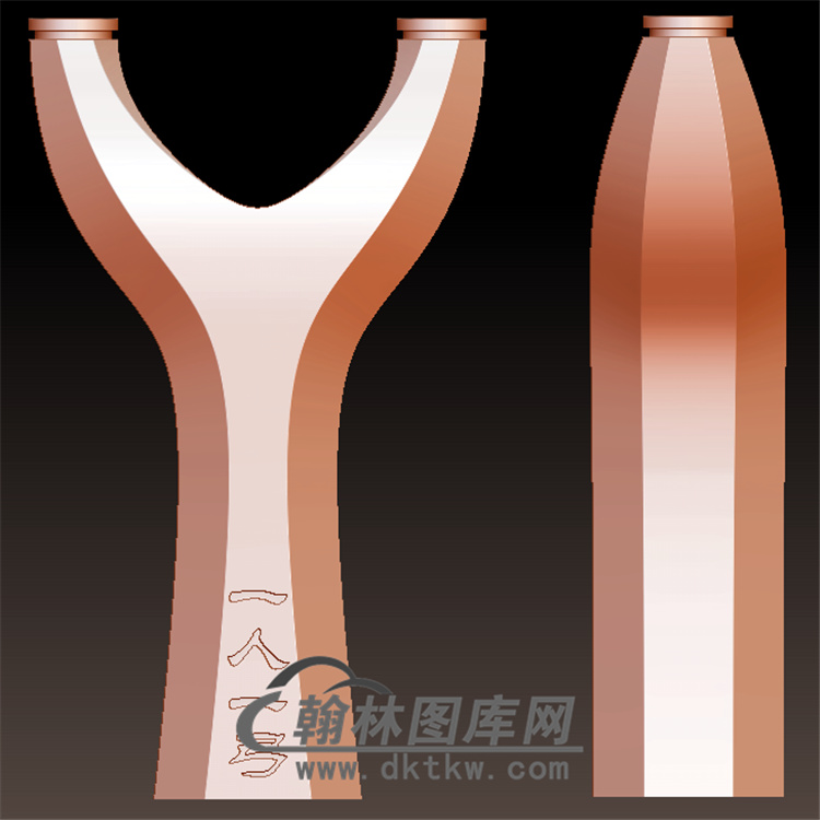 八菱弹弓立体圆雕图(YDG-028)展示