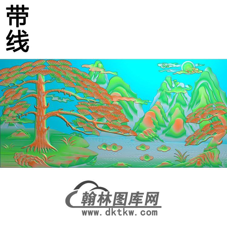 松鹤精雕图（SH-233)展示