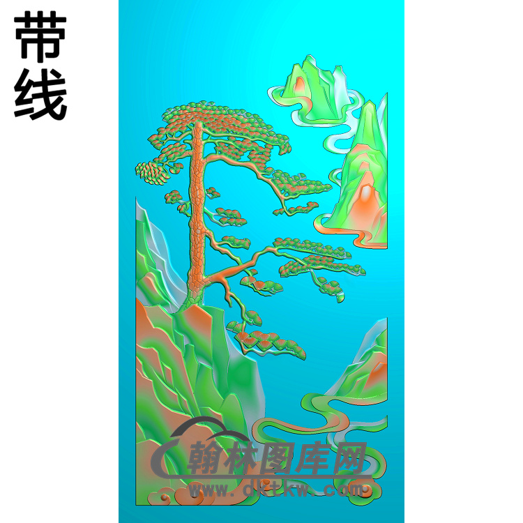 松鹤精雕图（SH-234)展示