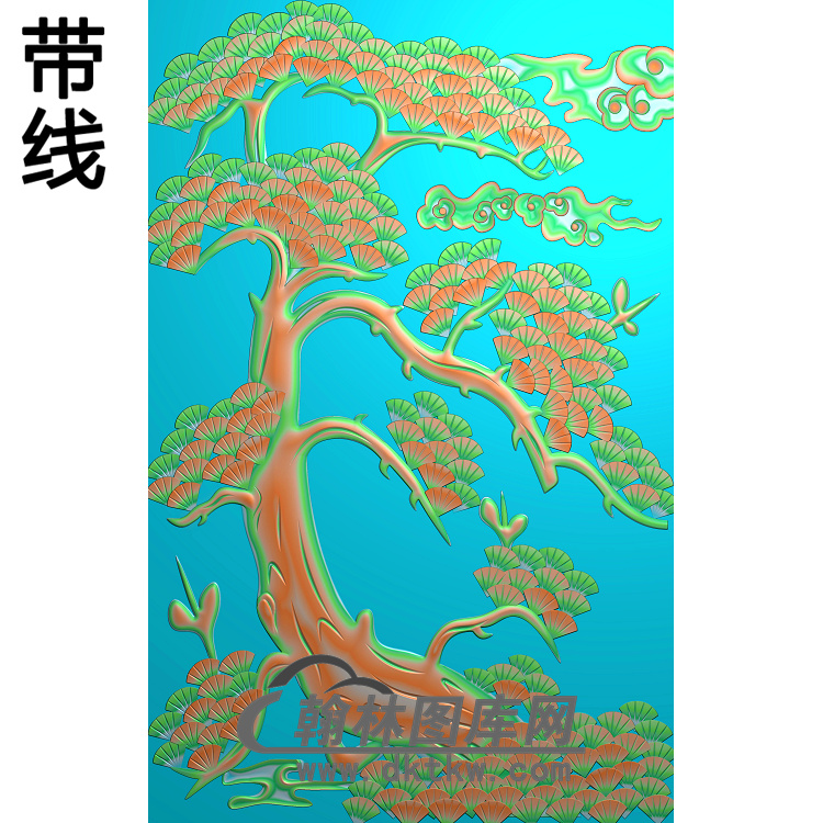 松鹤精雕图（SH-242)展示