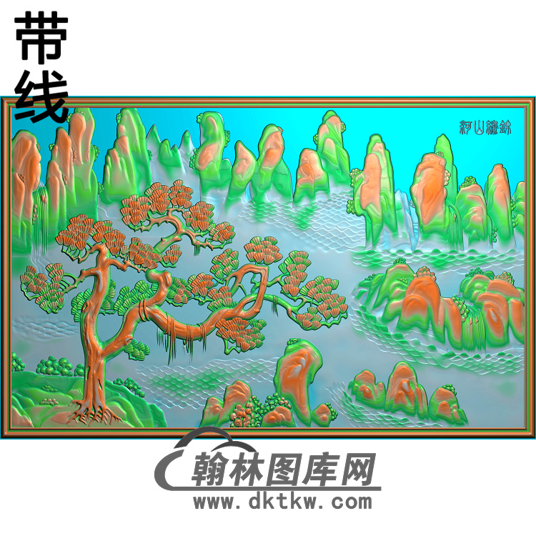松鹤精雕图（SH-250)展示