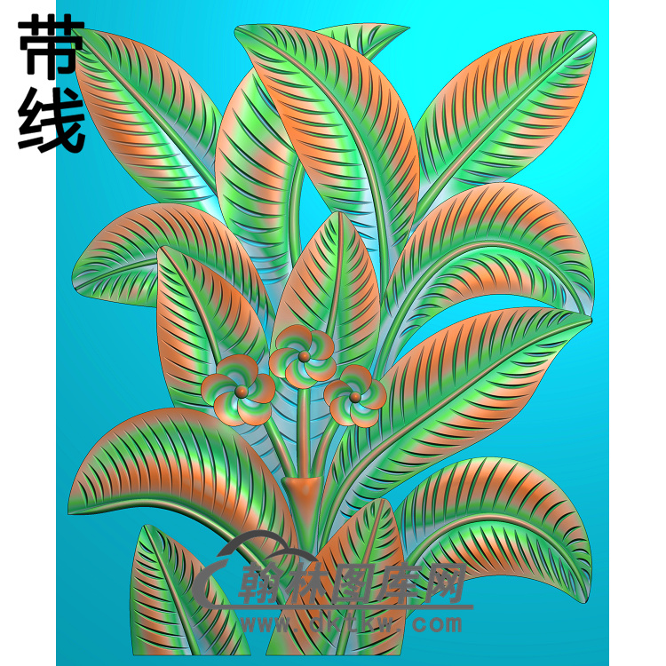 BJ-125-芭蕉精雕图展示