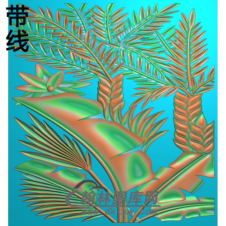 BJ-182-芭蕉精雕图展示