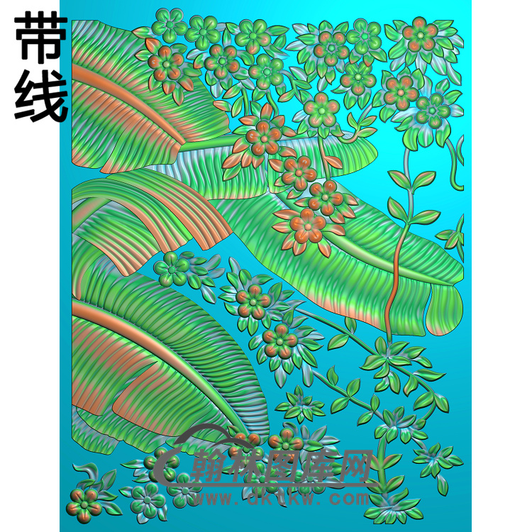 BJ-260-芭蕉精雕图展示