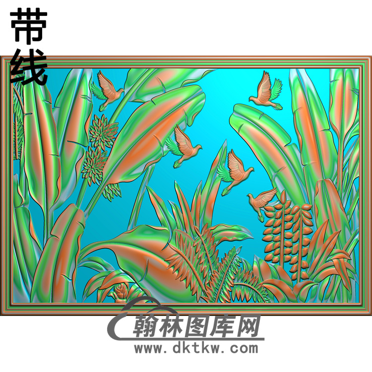 BJ-261-芭蕉精雕图展示