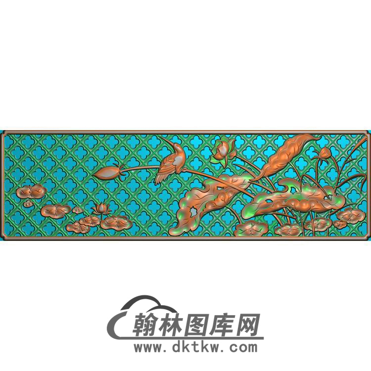 荷花精雕图（HHY-032)展示