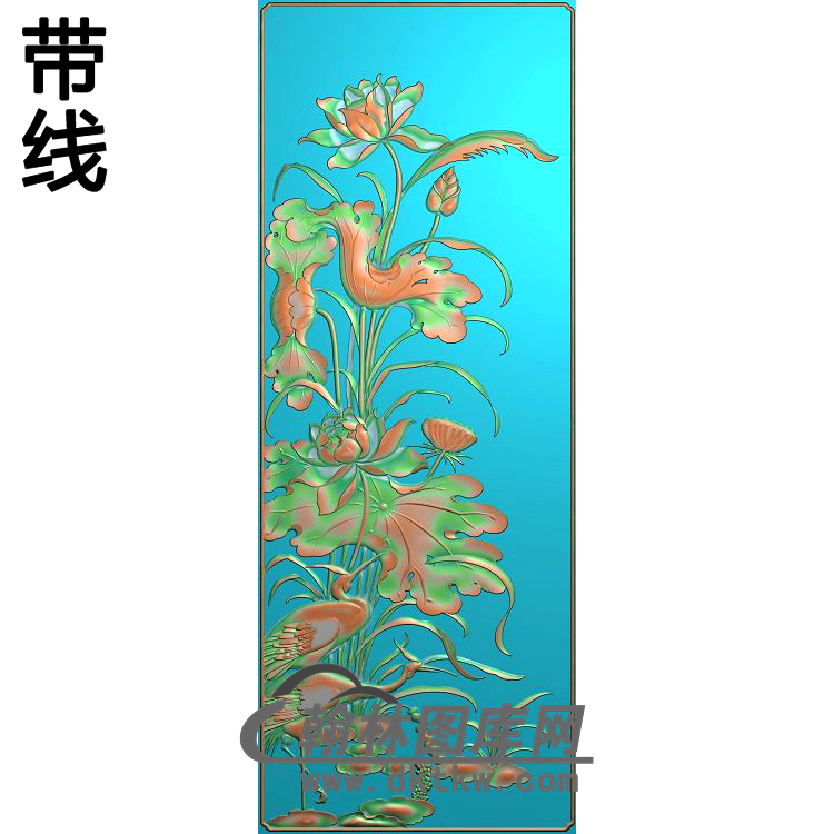 荷花精雕图（HHY-060)展示