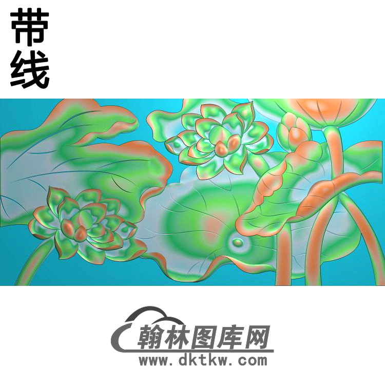 荷花精雕图（HHY-065)展示