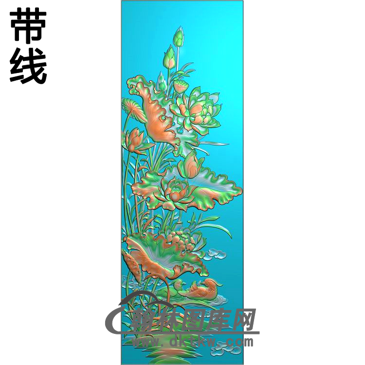 荷花精雕图（HHY-076)展示