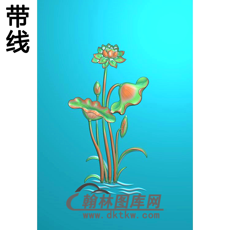 荷花精雕图（HHY-078)展示