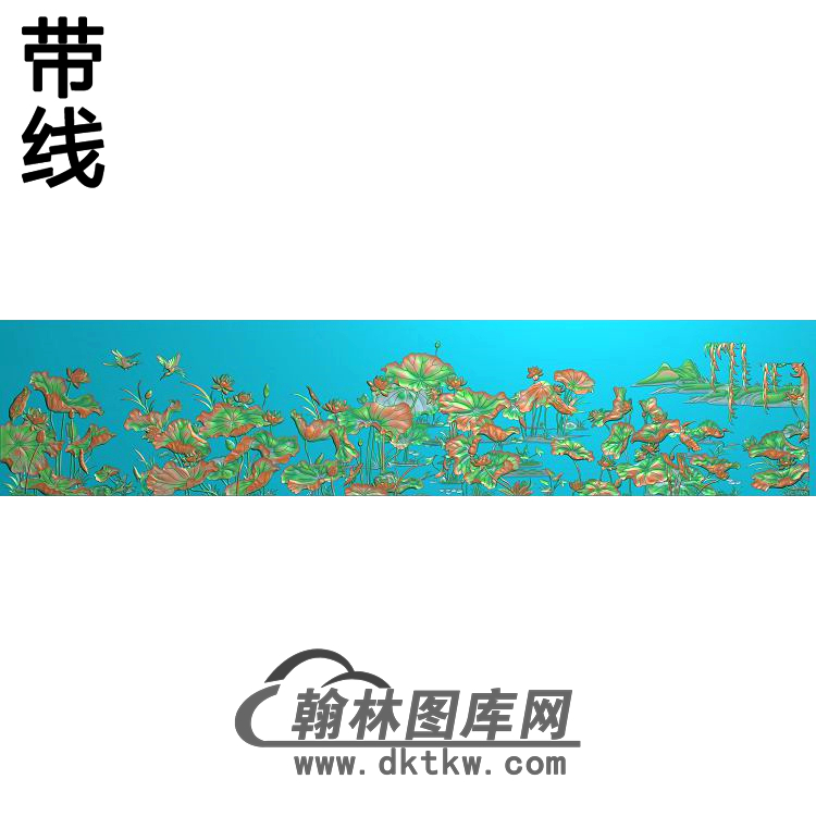 荷花精雕图（HHY-087)展示