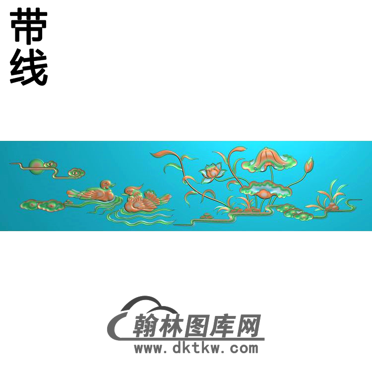 荷花精雕图（HHY-103)展示
