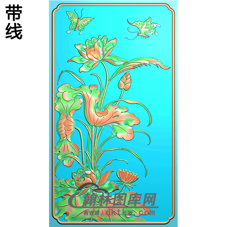 荷花精雕图（HHY-110)展示