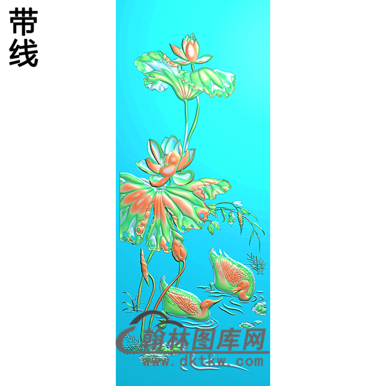 荷花精雕图（HHY-118)展示