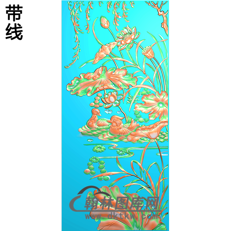 荷花精雕图（HHY-149)展示
