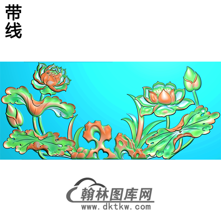 荷花精雕图（HHY-159)展示