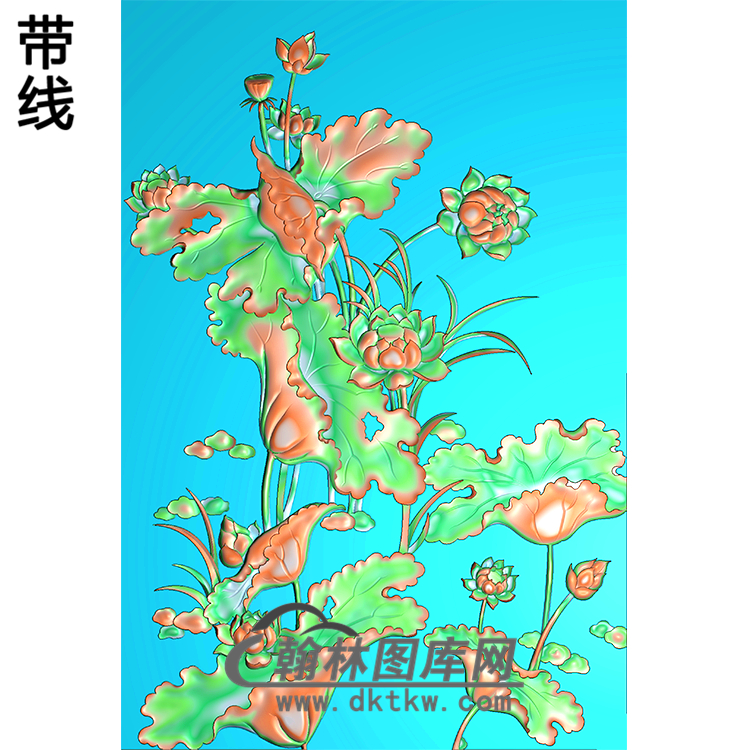 荷花精雕图（HHY-172)展示