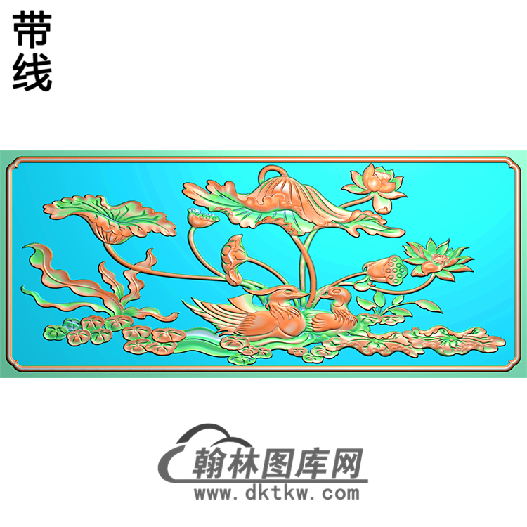 荷花精雕图（HHY-182)展示
