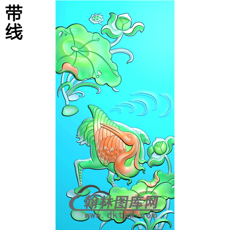 荷花精雕图（HHY-187)展示