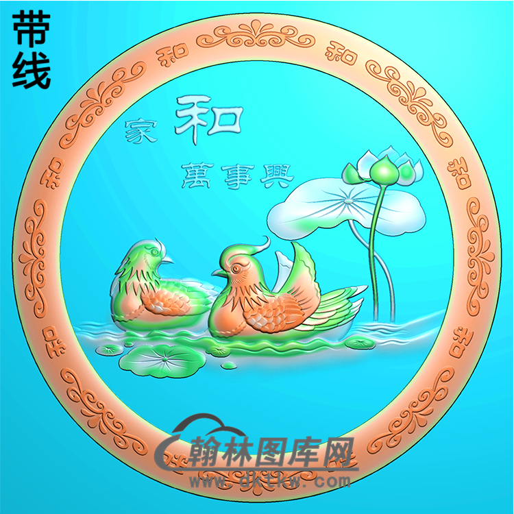 荷花精雕图（HHY-192)展示
