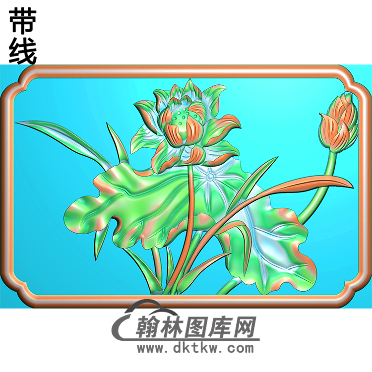 荷花精雕图（HHY-228)展示