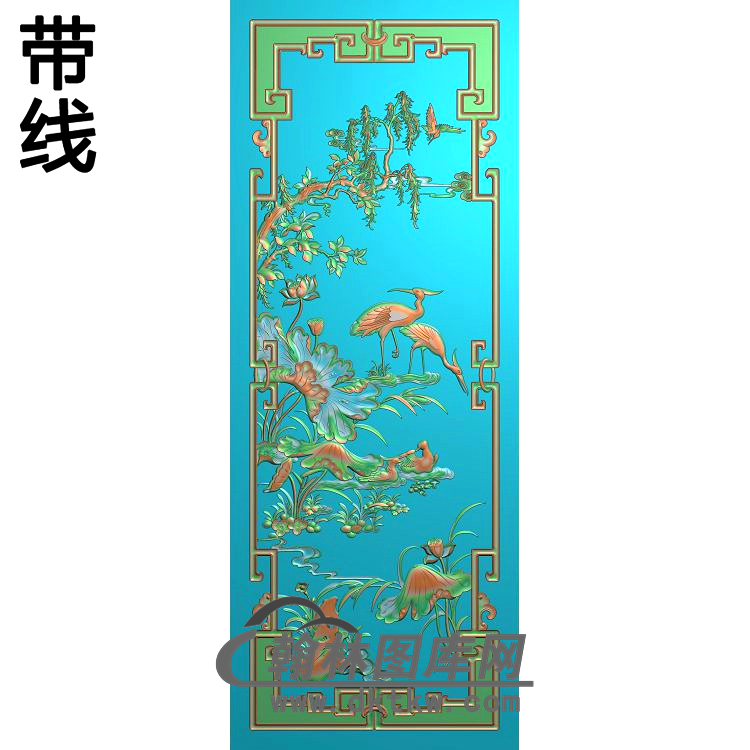 荷花精雕图（HHY-248)展示