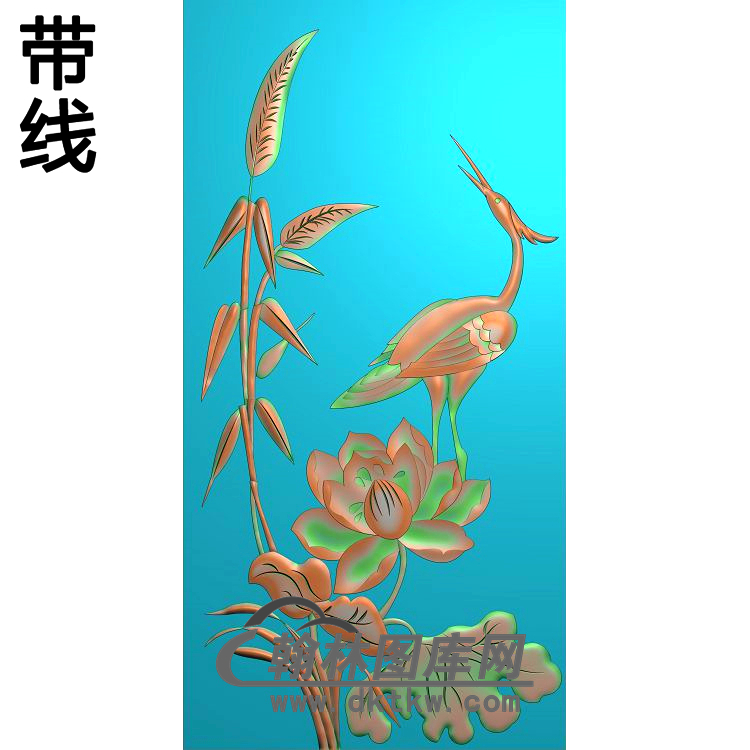 荷花精雕图（HHY-252)展示