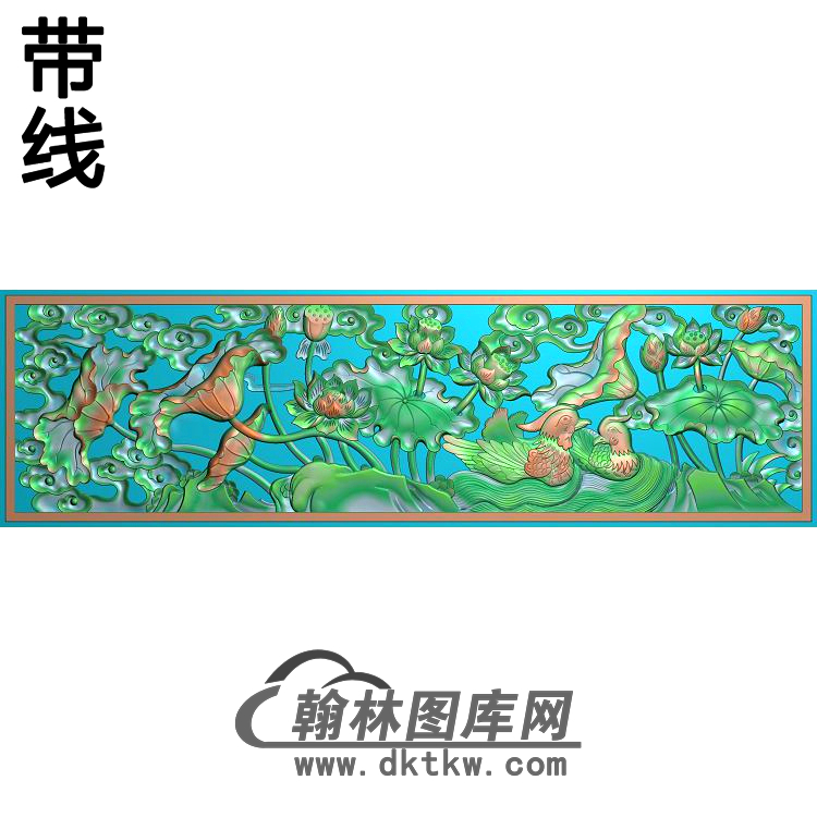 荷花精雕图（HHY-281)展示