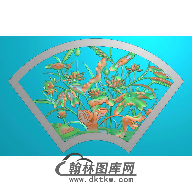 荷花精雕图（HHY-293)展示