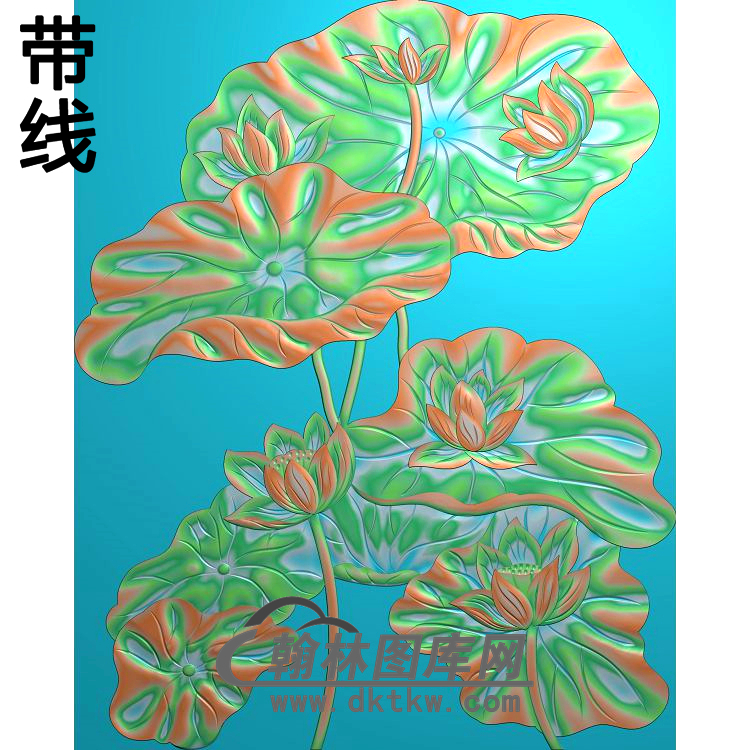 荷花精雕图（HHY-332)展示